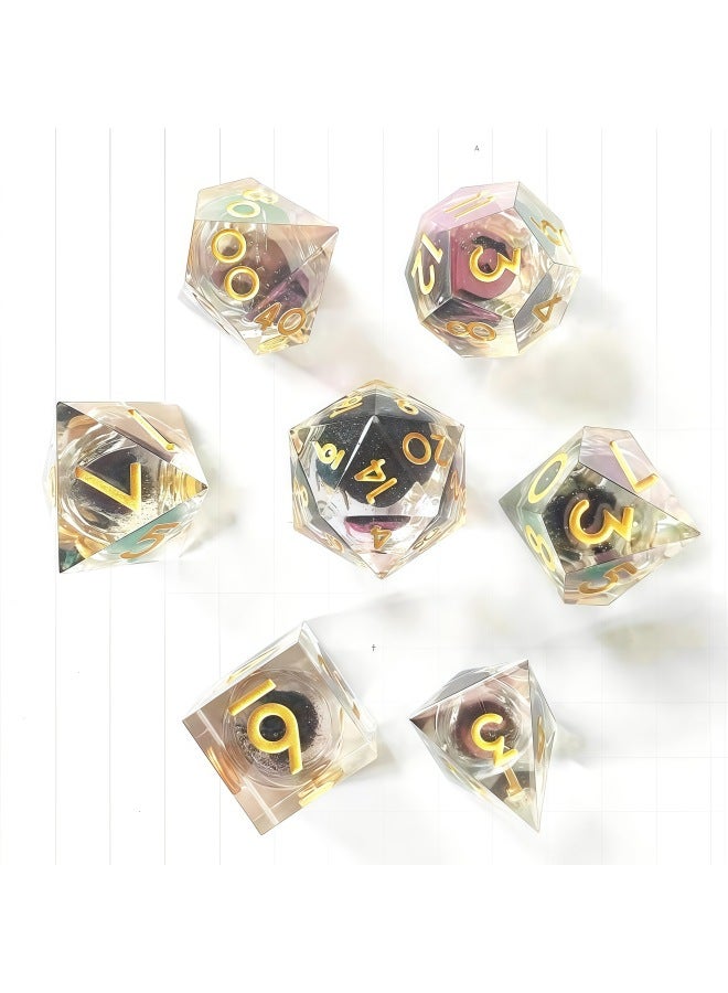 Electroplated Resin Dice Coc Running Group Dice Dnd Cthulhu Baldur's Gate Board Game